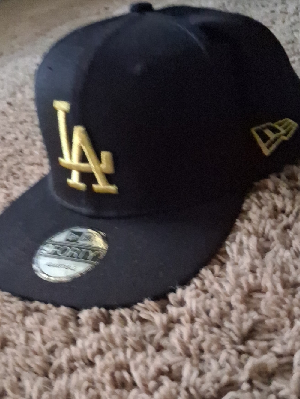 New Era Los Angeles Dodgers Black & Gold Fitted Cap